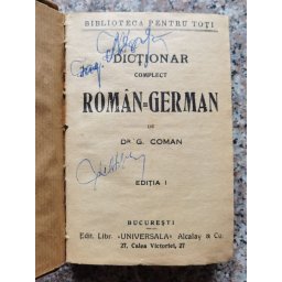Dictionar Complet Roman-german - G. Coman