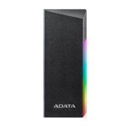 Rack extern USB 3.2 Gen2 type C la M.2 NVMe/SATA cu RGB, A-DATA AEC700GU32G2-CGY