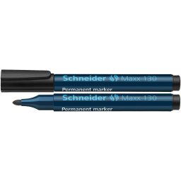 MARKER PERMANENT SCHNEIDER MAXX 130 NEGRU, varf rotund 1-3 mm, 400 buc/set