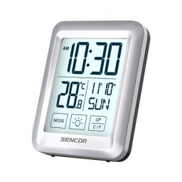 Stație meteo cu afișaj LCD și ceas deșteptător 2xAAA Sencor