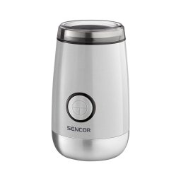 Râșniță electrică pentru boabe de cafea 60 g 150W/230V albă/crom Sencor