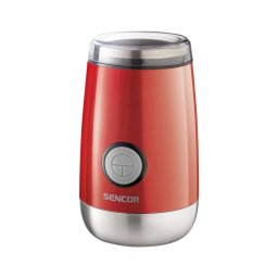 Râșniță electrică pentru boabe de cafea 60 g 150W/230V roșie/crom Sencor