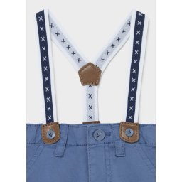 Pantaloni Mayoral lungi cu bretele Cerullean