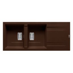 Chiuveta granit Pyramis KARTESIO 116x50 2B 1D Chocolate