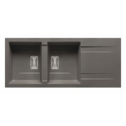Chiuveta granit Pyramis KARTESIO 116x50 2B 1D Iron Grey