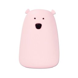 Lampă LED RGB pentru copii BEAR, tactilă, 0,8W, 5V, roz + USB