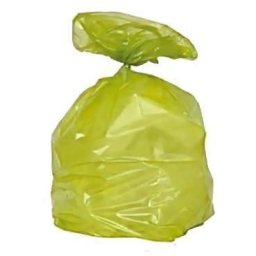 Saci menajeri, 120 l, grosime 40 mic, 250 buc, galben