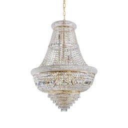 Candelabru cristal Dubai Sp24 Auriu, 24x40W E14, D:800 mm H min 120 / max 225 cm