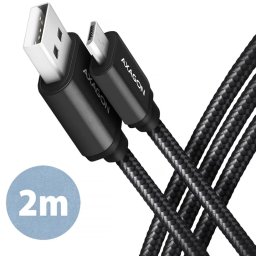 Micro-USB la USB-A 2.0, Black - 2m