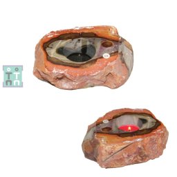 Suport Lumanare din Jasp Policrom Neregulat - 14x9x4 cm - Unicat