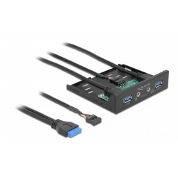 Front panel 3.5" la 2 x USB 3.2 Gen1-A + HD-Audio, Delock 64150