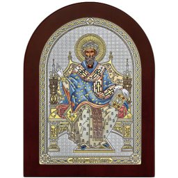 Icoana Argint Sfantul Spiridon 15x21cm Color
