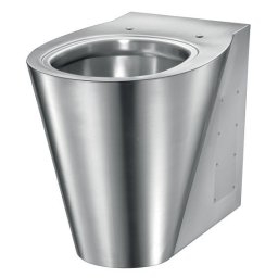Vas WC pentru podea, din inox satinat antivandalism