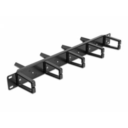 Organizator cabluri pentru cabinet 19" 1U cu 9 inele, Delock 66850