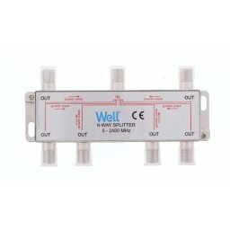 Splitter CATV coaxial (antena tv) 6 porturi 2450 MHz, SPLT-FC/6-ST-WL