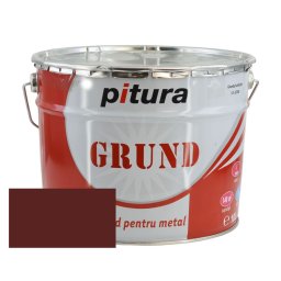 Grund pentru metal, Kober Pitura, alchidic, anticoroziv, rosu oxid, 10 L,