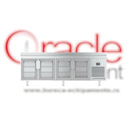 Masă frigorifică cu 4 uși de sticlă 2452x700x850 mm, Infrico