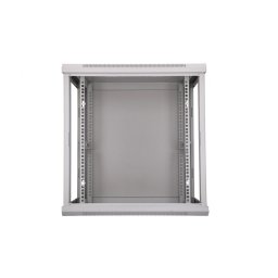 Cabinet rack 12u Extralink, 600x600, gri, montabil pe perete cu usa de sticla