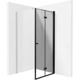 Ușă de duș pliabila sistem Kerria Plus 70 cm finisaj negru - KTSXN47P