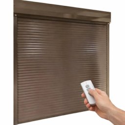 Rulou Exterior Aluminiu Maro cu Acționare Electrică și Telecomandă