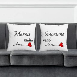 Set perne cuplu personalizate cu nume model Mereu Impreuna