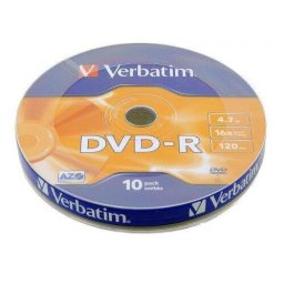 DVD-R Verbatim 10 bucati, 16x, 4.7GB