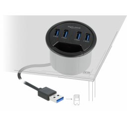 HUB USB 3.2 Gen 1 cu 4 x USB-A montare masa, Delock 64153