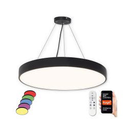 Lustră LED RGB pe cablu dimabilă LED/60W/230V Wi-Fi Tuya neagră Top Light + telecomandă
