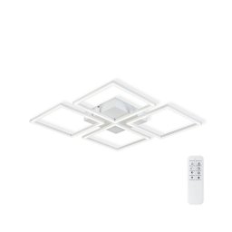Lustră LED aplicată dimabilă 4xLED/16,25W/230V pătrată albă Top Light + telecomandă