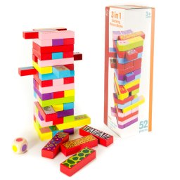 Jucarie 3 in 1 - jenga - domino - memory