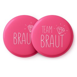 Spielehelden Insignele Rosa Diamond Petrecerea burlăcițelor insigne 5,6 cm extra mare Cadou pentru petrecerea burlăcițelor (AMZBUTA020)