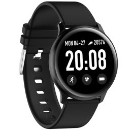 Ceas smartwatch KW19, Bluetooth, Pedometru, Afisare Notificari, Senzori, Negru