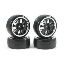 Set 4 roti pentru automodele touring 1/10 - Cauciucuri Drift cu spite in Y
