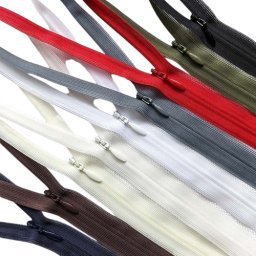 Fermoar ascuns pentru rochii, fuste, topuri si haine de seara, spira din plastic #2, nedetasabil YKK