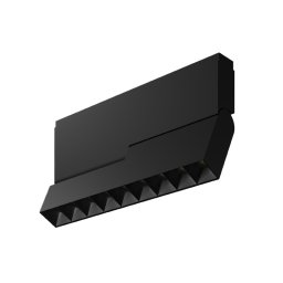 Spot Linear LED 12W Orientabil, Magnetic, Negru, IP20, 48V, Lumina Calda (3000K)