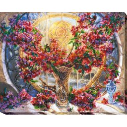 Set broderie cu margele cusute, Stralucire, 25 culori, 34x27 cm