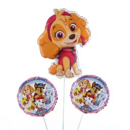 Buchet 3 baloane umflate cu heliu Paw Patrol Skye