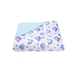 Paturica scaun auto model Baloane si plus velvet bleu