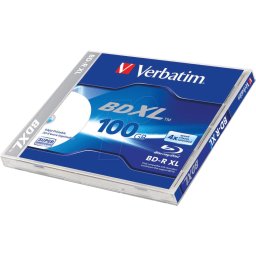 Blank Bd-R Verbatim Xl Datalife 4x 100gb Jc Wide White Inkjet Printable Hardcoat Surface
