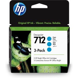 HP Cartus 712 Cyan Tri-Pack