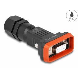 Conector D-Sub 9 pini mama cu carcasa IP67 rezistenta la apa, Delock 87803