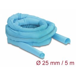 Organizator cabluri cu auto-inchidere/rezistent la caldura 5m x 25mm Albastru, Delock 20883