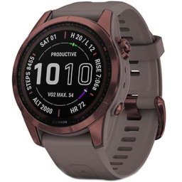 Ceas Smartwatch Garmin Fenix 7S Sapphire Solar, 42 mm, ANT+, GPS, Dark Bronze