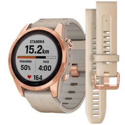Ceas Smartwatch Garmin Fenix 7S Sapphire Solar, 42 mm, ANT+, GPS, Rose Gold