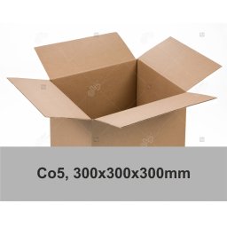Cutie carton ondulat, natur, CO5, 300x300x300 mm