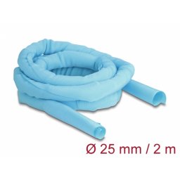 Organizator cabluri cu auto-inchidere/rezistent la caldura 2m x 25mm Albastru, Delock 20879