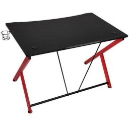 Birou Gaming D12 Gaming Desk - Black/Red