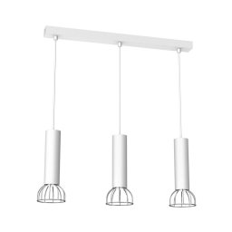 Lustră pe cablu DANTE 3xGU10/25W/230V albă/crom lucios