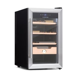 Klarstein El Presidente 48, Humidor pentru trabucuri, 48L, 3 sertare, 1 compartiment din lemn de cedru (HEA-Presidente50-SS)