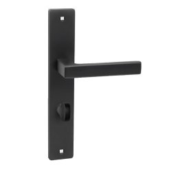 Kuchinox KRA 913A Set manere usa de interior, negru mat, cu inchidere tip WC 72mm